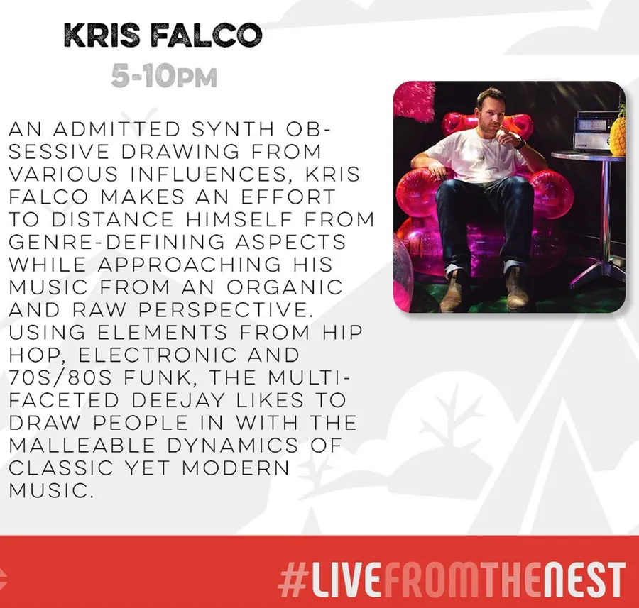 Nest Fest artist feature for Kris Falco, Live From The Nest